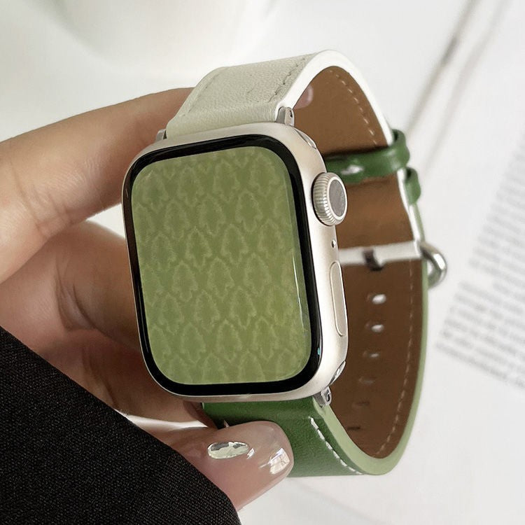 Apple watch band matching leather strap female