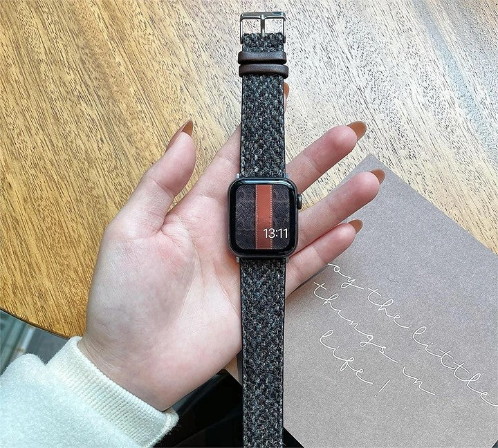 Apple Watch band retro style woolen strap