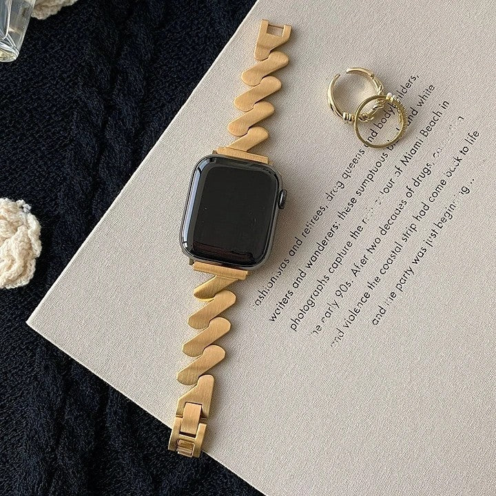 Apple Watch band wave pattern matte strap