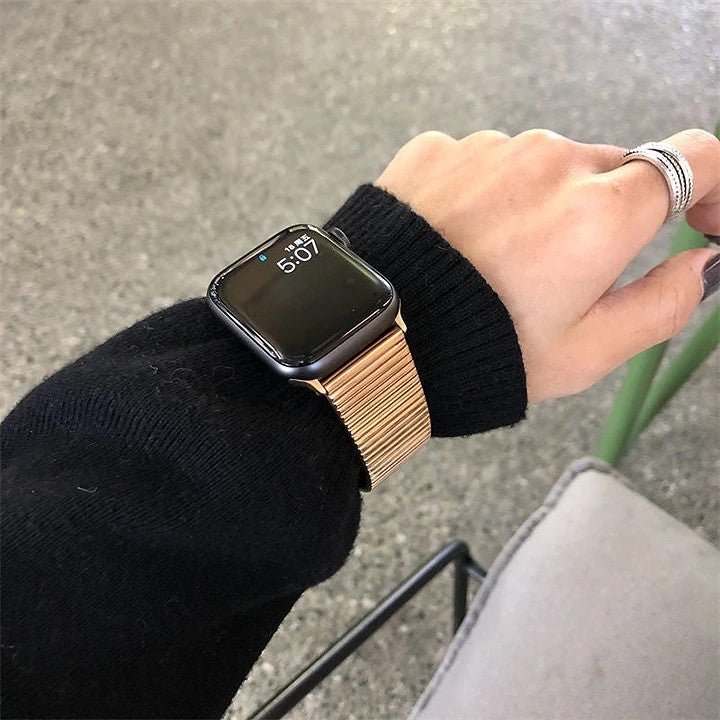 Apple watch band stainless steel metal strap