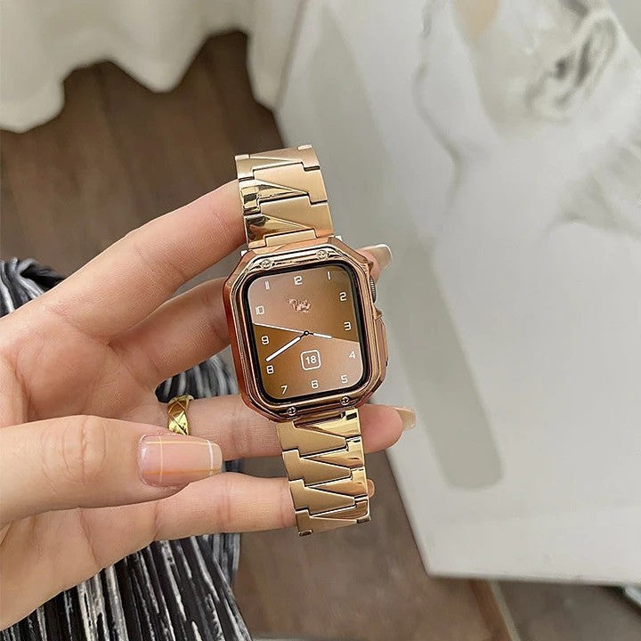 Apple Watch band toothed metal watch strap