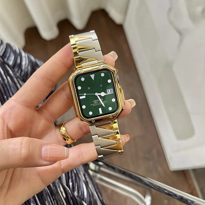 Apple Watch band toothed metal watch strap