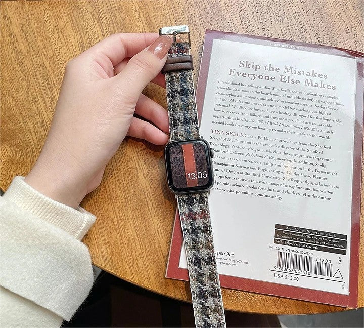 Apple Watch band retro style woolen strap