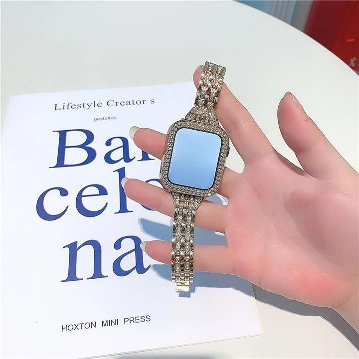 Apple Watch band five-bead double row Diamond Strap