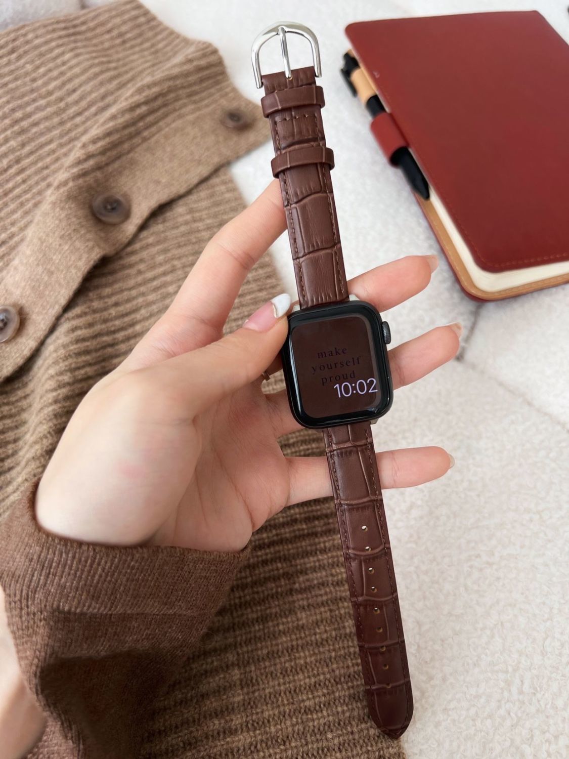 Apple watch band leather strap