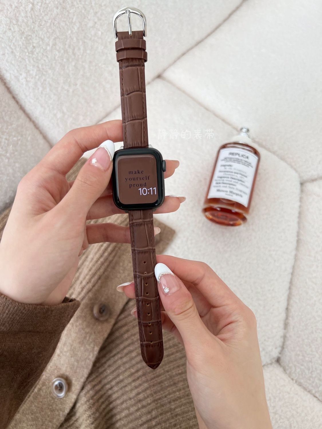 Apple watch band leather strap