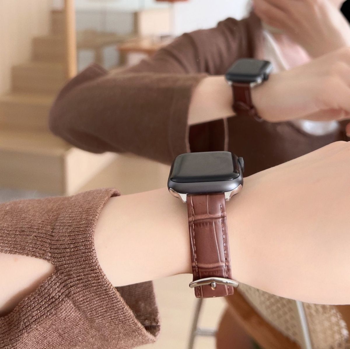 Apple watch band leather strap