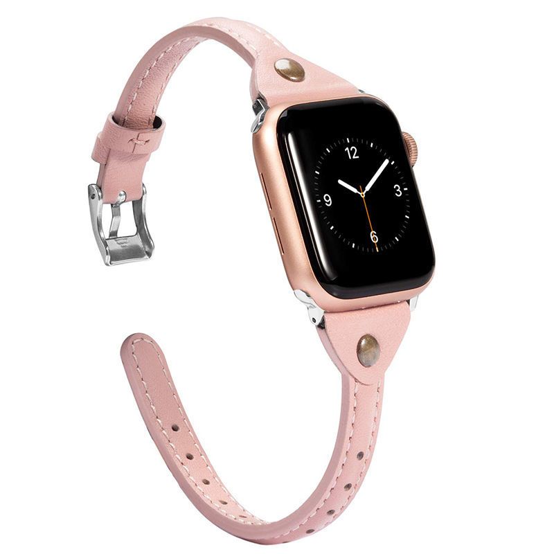 Apple watch band thin small waist leather strap