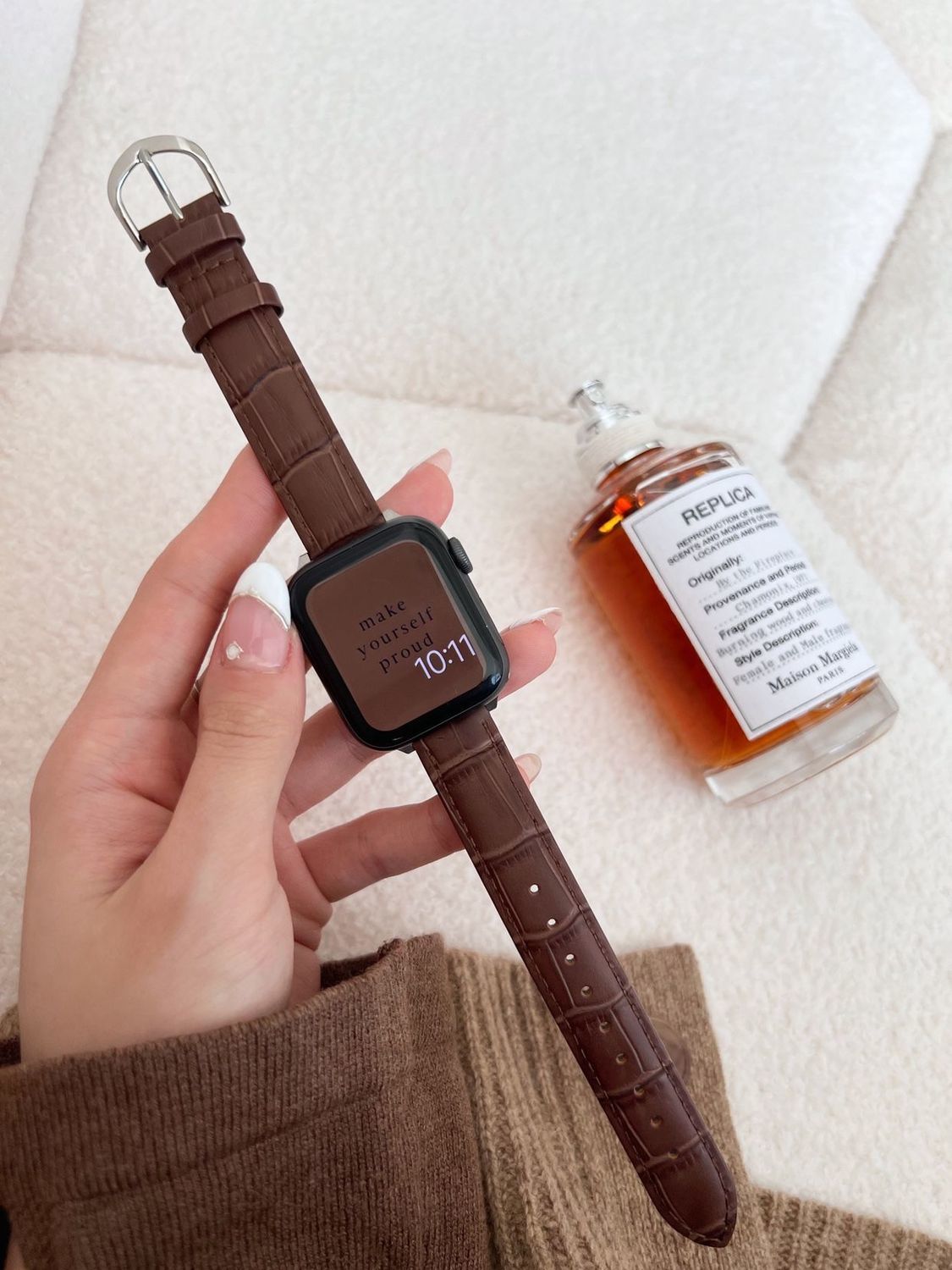 Apple watch band leather strap