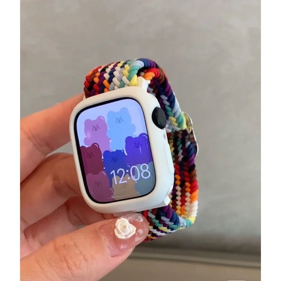 Apple watch band woven nylon strap