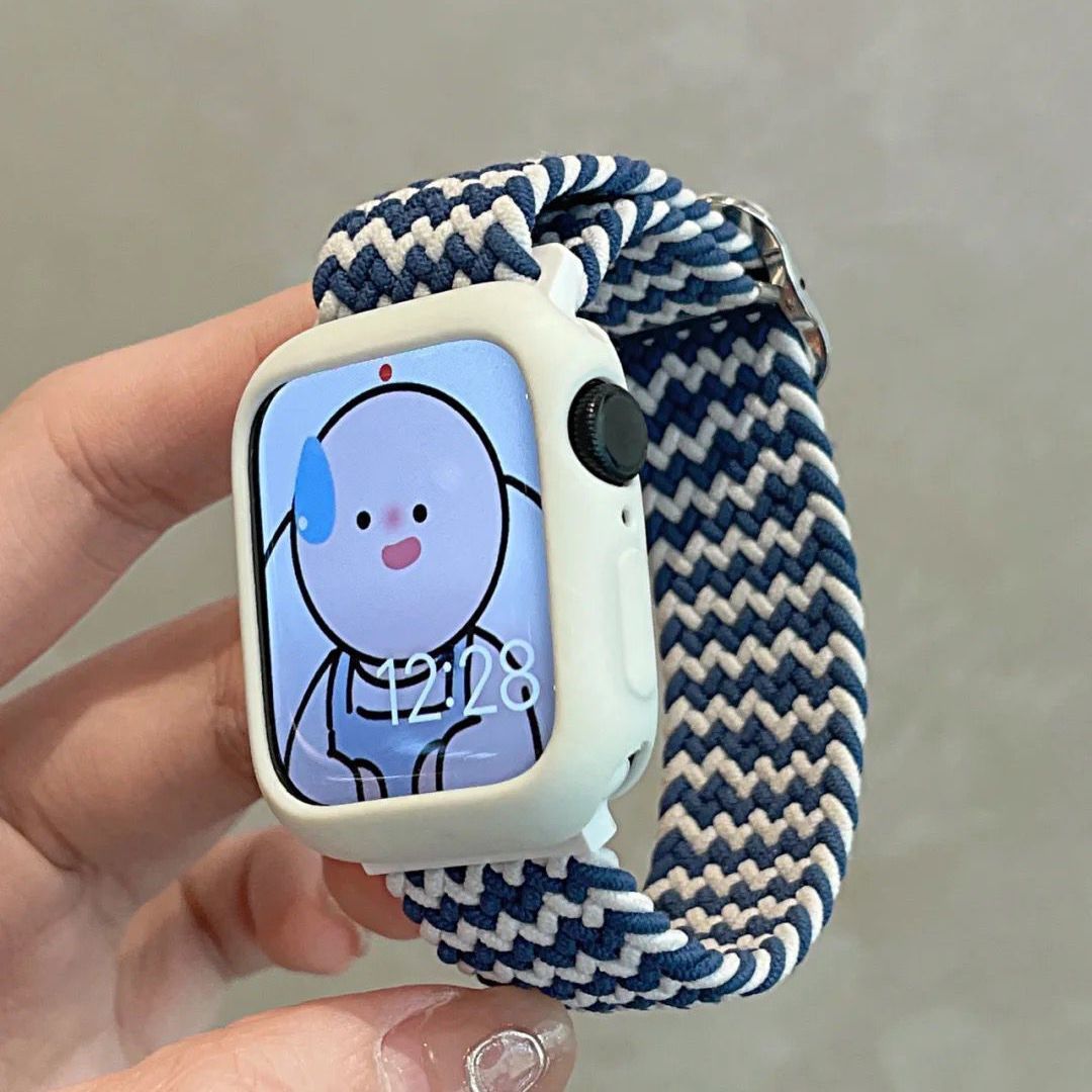 Apple watch band woven nylon strap