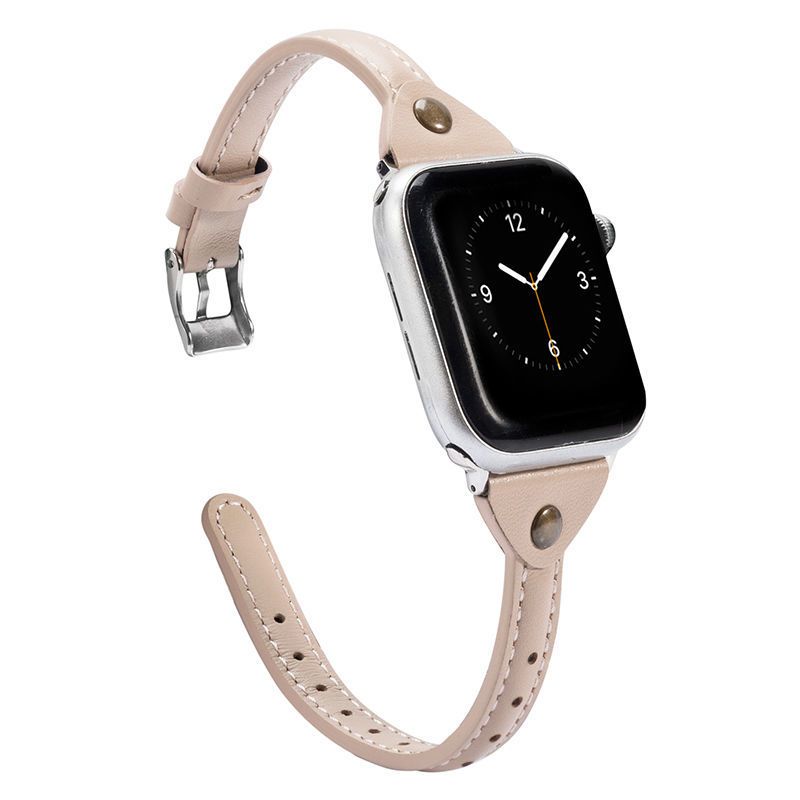 Apple watch band thin small waist leather strap