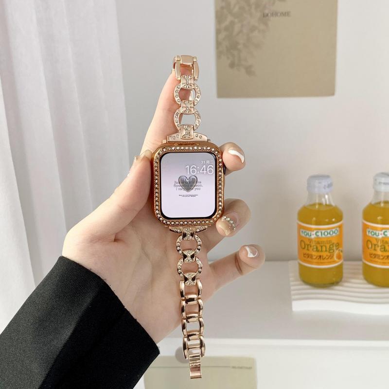 Apple watch band double ring buckle circle strap