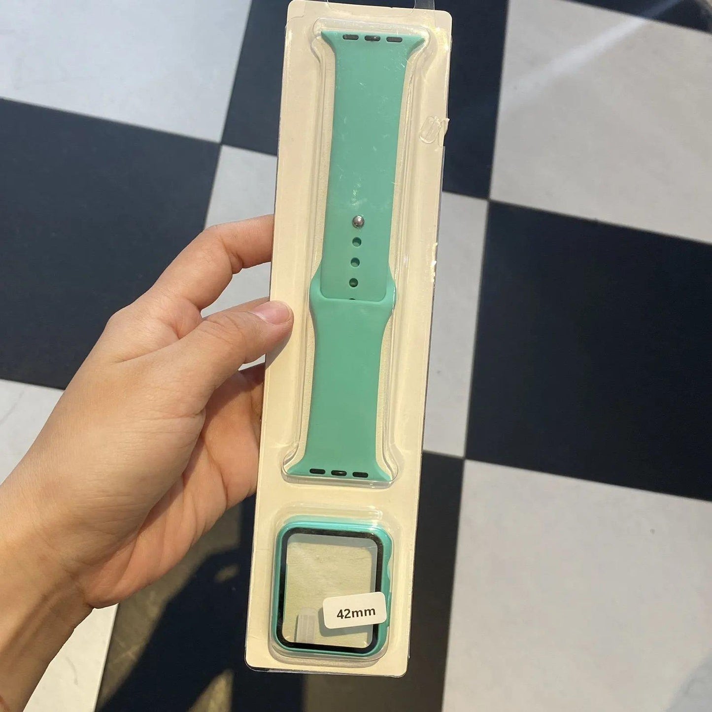 Apple watch band silicone case Film integrated