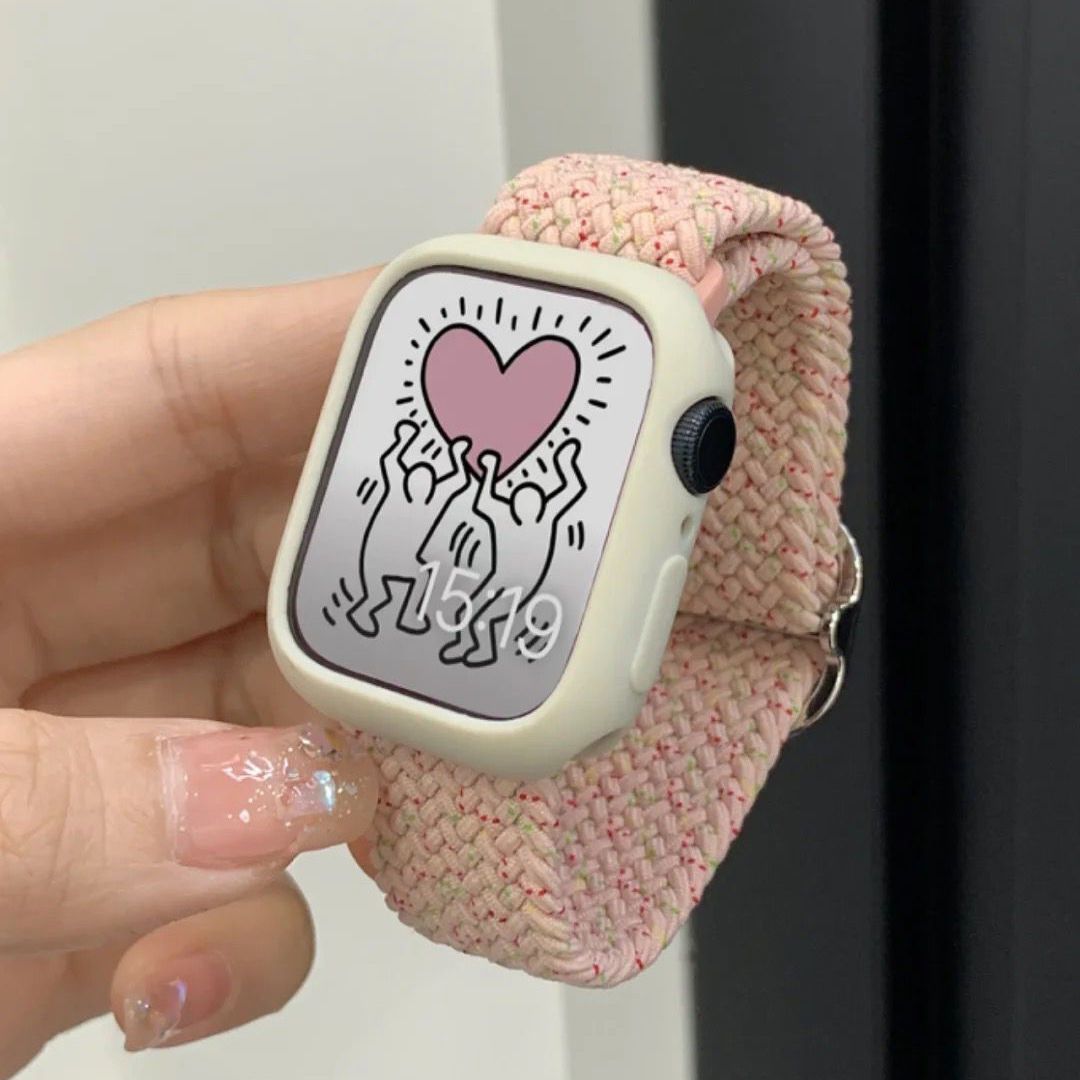 Apple watch band woven nylon strap