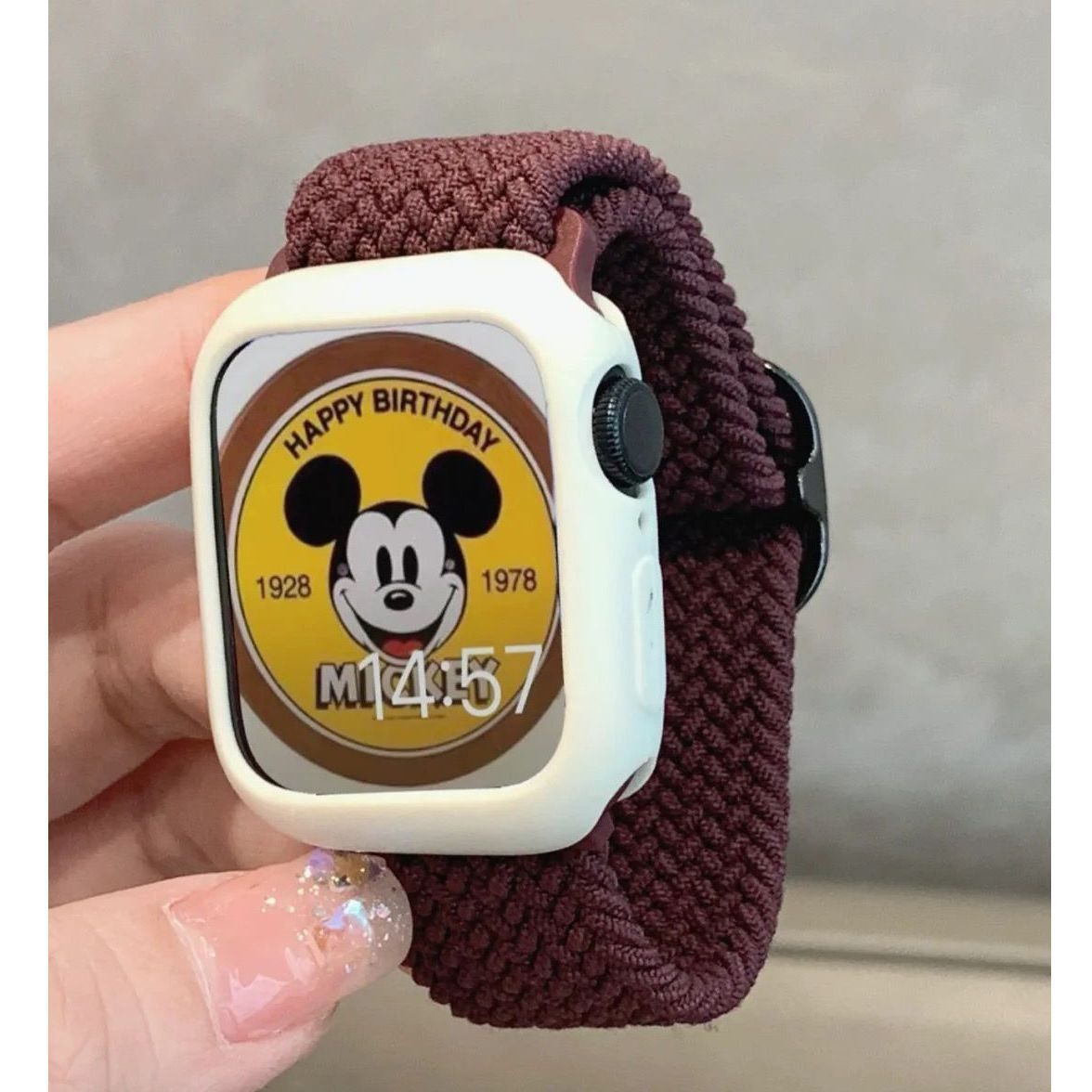 Apple watch band woven nylon strap