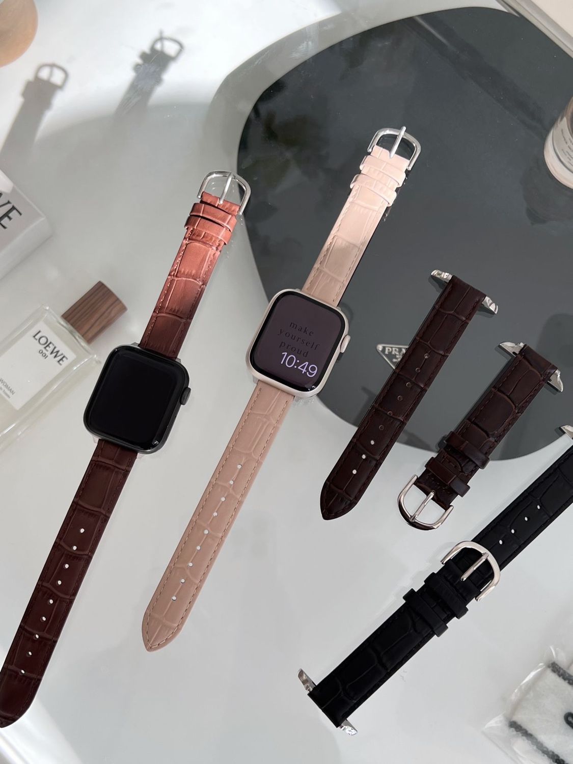 Apple watch band leather strap